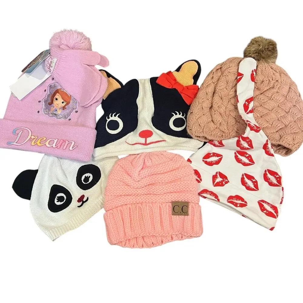6 Baby/toddler Hats New And Pre Owned Knit